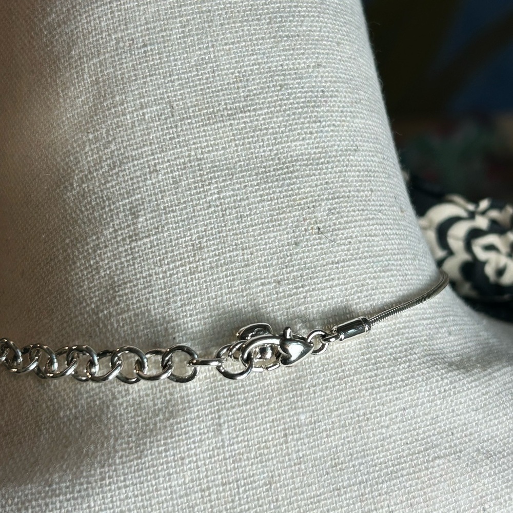 Brighton Starry Night Circle Necklace Silver Plated Crystals Pendant & Cloth Bag - Picture 10 of 12